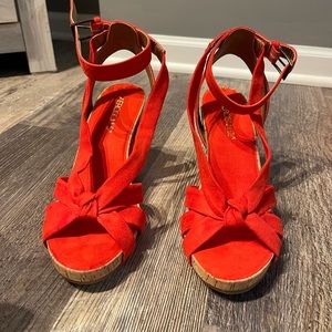 Aerosoles Orange Red Platform strap Sandals